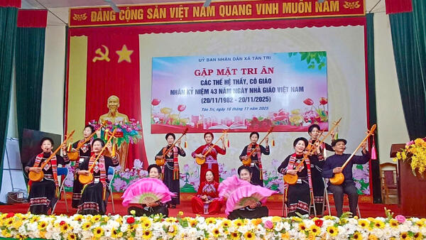 UBND xã Tân Tri tổ chức chương trình kỷ niệm 43 năm Ngày nhà giáo Việt Nam 20/11