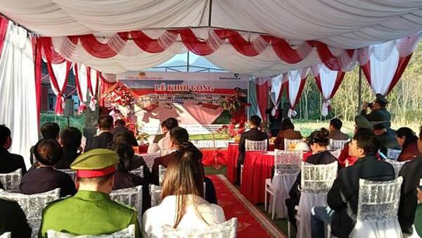 CÔNG AN TỈNH LẠNG SƠN KHỞI CÔNG XÂY DỰNG PHÒNG HỌC TRƯỜNG MẦM NON XÃ TÂN TRI