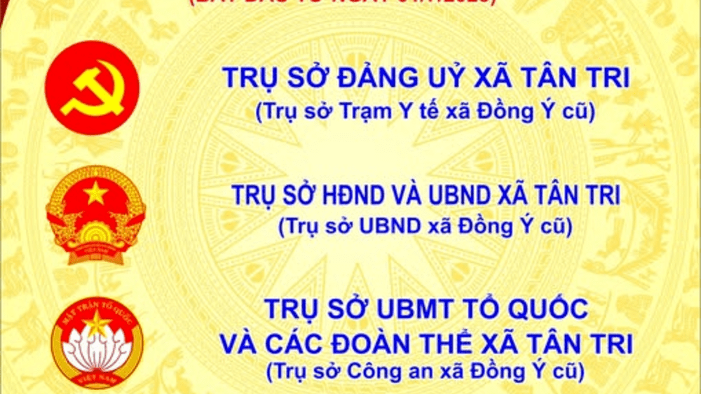 Thông báo Trụ sở xã Tân Tri - tỉnh Lạng Sơn