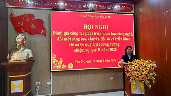HỌP BAN CHỈ ĐẠO PHÁT TRIỂN KHOA HỌC, CÔNG NGHỆ, ĐỔI MỚI SÁNG TẠO, CHUYỂN ĐỔI SỐ VÀ ĐỀ ÁN 06 XÃ TÂN TRI