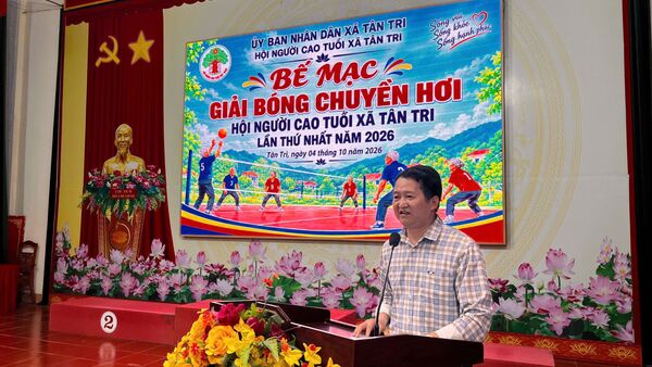 BẾ MẠC GIẢI BÓNG CHUYỀN HƠI HỘI NGƯỜI CAO TUỔI XÃ TÂN TRI NĂM 2026